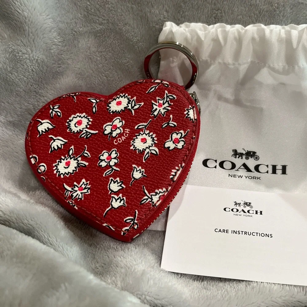 COACH leather Coin Purse and key holder or bag charm - Picture 3 of 7